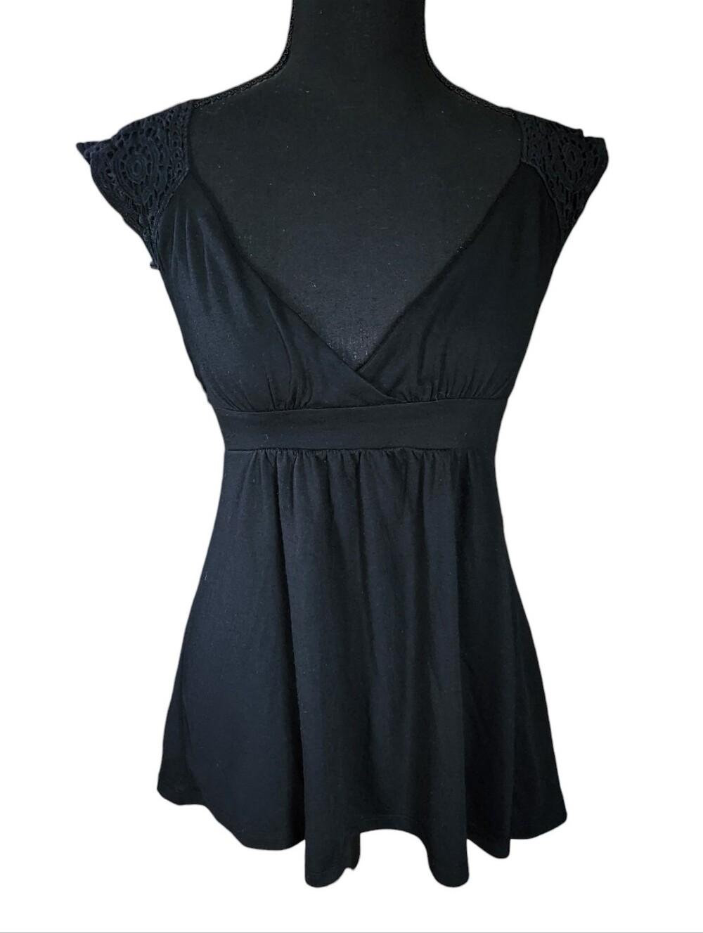 Sws Crochet Babydoll Elena Top Sz L